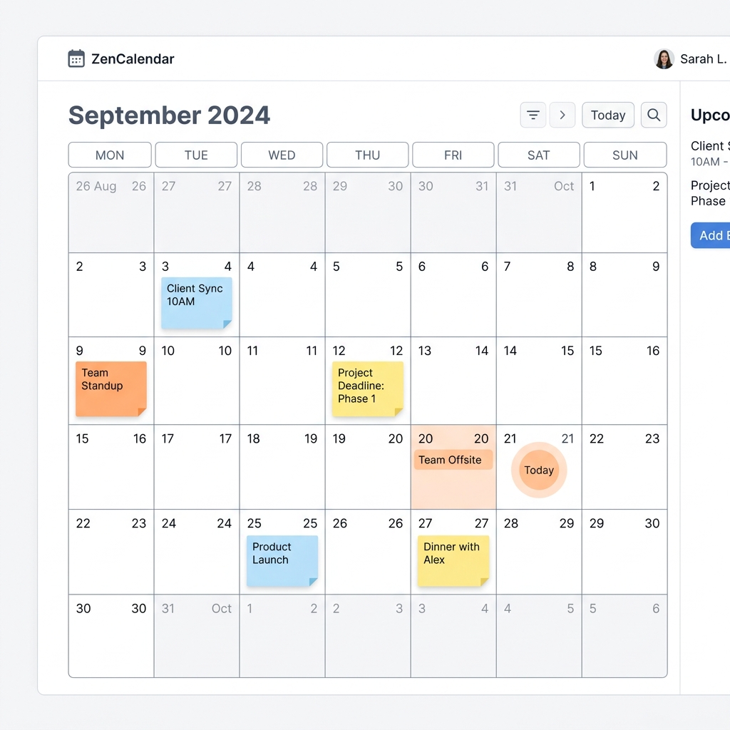 Calendário Mensal